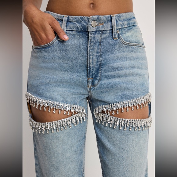Good American Icon Straight Diamond Jeans